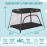 Dream On Me Travel Light Playard with Mesh Zipper Door in Black