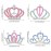 8 PCS Mini Crystal Rhinestone Princess Crown Hair Comb, Shiny Rhinestone Tiara for Girls Princess Birthday Party Supplies Hair Dectoration