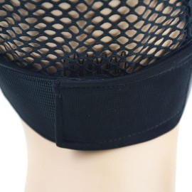 YANTAISIYU 1 Pc Black Crochet Wig Cap Headband Wig Cap with Adjustable Headband Weaving Wig Cap for Wig Making