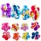20 pcs Rainbow Spring Flower Mini Pop Silicone Bubble Fidget Toys, Autism Special Sensory Spring Party Favors Gifts for Family, Adult and Kids