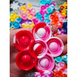 20 pcs Rainbow Spring Flower Mini Pop Silicone Bubble Fidget Toys, Autism Special Sensory Spring Party Favors Gifts for Family, Adult and Kids