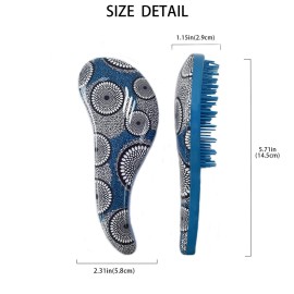 KISMETICS - Small Ergonomic Brush, Gentle Detangling, Travel Size Detangler Hair Brush for All Hair Types. Wet or Dry Hair (Blue Circle) KISMETICS - Small Ergonomic Brush, Gentle Detangling, Travel Size Detangler Hair Brush for All Hair Types. Wet or Dry Hair (Blue Circle)