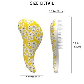 Small Ergonomic Brush, Gentle Detangling, Travel Size Detangler Hair Brush for All Hair Types. Wet or Dry Hair (Cherry Blossom)