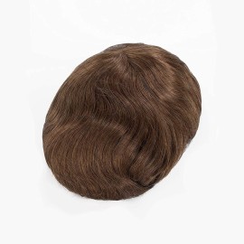 LLWear Mens Hair Pieces Toupee for Men 100% Real Human Hair 8x10 inch Base Cap Super Soft and Breathable Full French Lace Human Hair Replacement System for Men, 5(Dark Blonde Color) LLWear Mens Hair Pieces Toupee for Men 100% Real Human Hair 8x10 inch Base Cap Super Soft and Breathable Full French Lace Human Hair Replacement System for Men, 5(Dark Blonde Color)