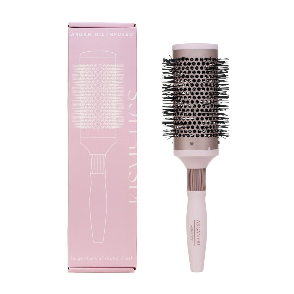 KISMETICS Fast Dry Round Brush with Ceramic Ion Thermal Barrel and Nylon Bristles,Argan oil Round Hair Brush for Blow Drying,Styling,Curling,Straightening, for All Hair Types-53mm KISMETICS Fast Dry Round Brush with Ceramic Ion Thermal Barrel and Nylon Bristles,Argan oil Round Hair Brush for Blow Drying,Styling,Curling,Straightening, for All Hair Types-53mm