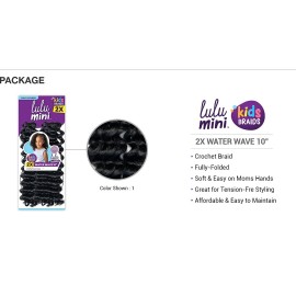 Sensationnel Crochet Braids Lulu Mini Fully Folded 2X Water Wave 10 (1-pack, 2)