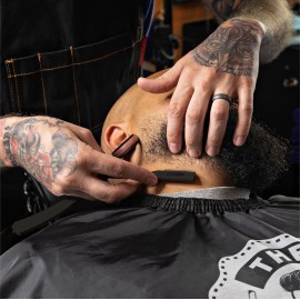 Professional Straight Razor - Ultra Exposed Straight Razor Kit with 10 Gravity Premium Blades, 2mm Exposed (The Reaper)