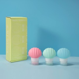 KISMETICS Leak Proof Squeezable Silicone Travel Bottles, Reusable, Refillable Bottles, Shell Shape, Sustainable, TSA Carry On Approved Toiletries Containers, 3pcs (1.35oz/40ml) KISMETICS Leak Proof Squeezable Silicone Travel Bottles, Reusable, Refillable Bottles, Shell Shape, Sustainable, TSA Carry On Approved Toiletries Containers, 3pcs (1.35oz/40ml)