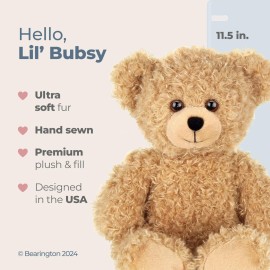 Bearington Lil\' Bubsy Brown Plush Teddy Bear Stuffed Animal, 11.5 Inch - Stuffed Teddy Bear