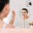 Jasefa Magnifying Make up Mirror with Stand, 1x/7x Magnification, 6 Double Sided Desk Table Mirror360 Rotation Tabletop Mirror for Traveling,Shaving -Pink