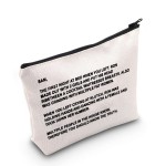 TV Series Inspired Gift The Note to Sam Makeup Bag The Letter Cosmetic Bag Travel Pouch with Zipper for Fans (The Letter White Bag)