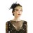 BABAEYOND 1920s Headpiece Flapper Headband - Feather Crystal Headpiece Flapper Accessories (Gold Black)