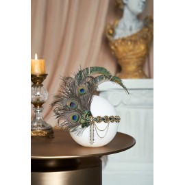 BABEYOND 1920s Flapper Headband Peacock Feather Headpiece Gatsby Accessories for Women Sequined Showgirl Headpiece (Style-9)