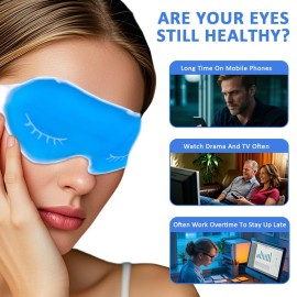 2 Pack Cold Cooling Eye Mask, Hot/Cold Reusable Ice Packs - Compress Therapy for Puffy Eyes, Skin Care, Headaches, Migraines, Stress Relief.