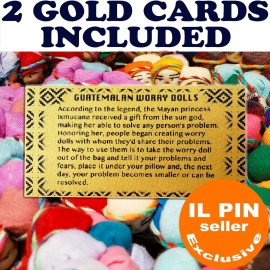 52 12 Super Cute Worry Dolls + 2 Free Guatemala Fabric Bag - Handmade from Guatemala - Worry Dolls Guatemala - Guatemalan - Mayan - Anxiety (12 Worry Dolls in 2 Bags)