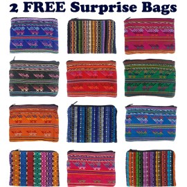 52 12 Super Cute Worry Dolls + 2 Free Guatemala Fabric Bag - Handmade from Guatemala - Worry Dolls Guatemala - Guatemalan - Mayan - Anxiety (12 Worry Dolls in 2 Bags)