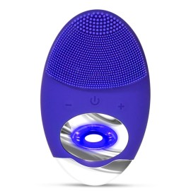Sonic Face Cleansing Brush - Silicone Face Brush for Men & Women - Gentle Massaging and Vibrating Face Brush Cleanser - Rechargeable Silicone Face Scrubber Electric with Soft Bristles Sonic Face Cleansing Brush - Silicone Face Brush for Men & Women - Gentle Massaging and Vibrating Face Brush Cleanser - Rechargeable Silicone Face Scrubber Electric with Soft Bristles