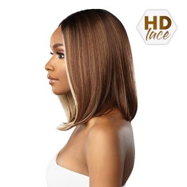 Sensationnel Butta Lace Hhm Wigs - Bob 12 Inch Human Hair Blend Extra Wide 5 Inch Parting Preplucked Hairline Glueless Lacefront (T6/27613)