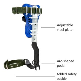 Medduw (Upgraded 2 Pack Tree Climbing Gears, Adjustable Tree Climbing Spikes with Harness Belt and Non-Slip Pedal, 304 Stainless Steel Tree Climbing Tool for Picking Fruit, Outdoor Sport