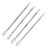 4 Pcs Dual Ended Stainless Steel Cuticle Pusher and Spoon Nail Cleaner Cuticle Remover Manicure Pedicure Nail Tools