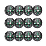 12 Pcs Button Compass, 20mm Mini Pocket Oil Filled Compass, Precise Direction, Clear and Easy to Read, for Hiking Camping Outdoor Activities Accessory