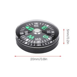 12 Pcs Button Compass, 20mm Mini Pocket Oil Filled Compass, Precise Direction, Clear and Easy to Read, for Hiking Camping Outdoor Activities Accessory