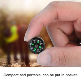 12 Pcs Button Compass, 20mm Mini Pocket Oil Filled Compass, Precise Direction, Clear and Easy to Read, for Hiking Camping Outdoor Activities Accessory