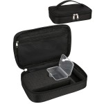 Nail Drill Bag Nail Drill Bits Holder Bag Electric Nail Machine Kit Organizer Bag with Nail Sanding Bands Case Gift for Women (Blck)