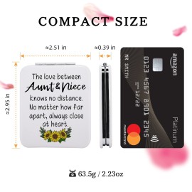 Aunt & Niece Compact Mirorr Square Pu Leather Makeup Mirror - The Love Between Aunt & Niece Knows No Distance - Aunt Gifts from Niece, Aunt & Niece Gifts Idea for Christmas, Birthday Aunt & Niece Compact Mirorr Square Pu Leather Makeup Mirror - The Love Between Aunt & Niece Knows No Distance - Aunt Gifts from Niece, Aunt & Niece Gifts Idea for Christmas, Birthday