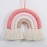 EBINGMIMA Rainbow Wall Hanging, Boho Macrame Wall Decor, Baby Nursery Wall Art (Pink, 7x7x0.78in)