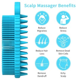 BathWe 2 Pack Silicone Body Scrubber, 2 in 1 Shower and Shampoo Scalp Massager Brush for Dry and Wet, Men Women Bath Exfoliate Accessory BathWe 2 Pack Silicone Body Scrubber, 2 in 1 Shower and Shampoo Scalp Massager Brush for Dry and Wet, Men Women Bath Exfoliate Accessory