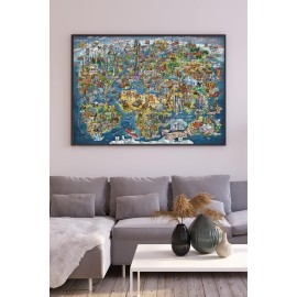 Anatolian Puzzle - Wonderful World Map, 3000 Piece Jigsaw Puzzle, 4923, Multicolor