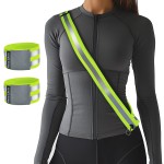 Reflective Running Gear, Reflective Sash, Night Dog Walking Safety Gear, High Visibility Reflective Safety Running Belts for Women, Night Jogging Safety Gear Reflective Belt and Armband