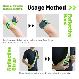 Reflective Running Gear, Reflective Sash, Night Dog Walking Safety Gear, High Visibility Reflective Safety Running Belts for Women, Night Jogging Safety Gear Reflective Belt and Armband