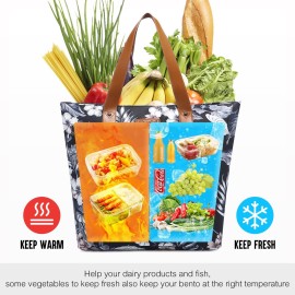 Sucipi Jumbo Insulated Cooler Bag with Thermal Foam Insulation, 20 Liters Capacity, Black Lily, Polyester