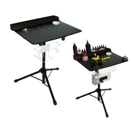 Fetcoi Tattoo Workstation,24-42 inch Height Adjustable,Mobile Tray Portable Table Salon Instrument SPA Storage Tables for Studio Salon