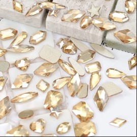 660Pcs Champagne Gold Crystal Rhinestones Nail Art Flat Back Round Multi Sized Shapes Stones Gem Rhinestone Beads for Nail Art DIY Jewelry Crafts Accessories 660Pcs Champagne Gold Crystal Rhinestones Nail Art Flat Back Round Multi Sized Shapes Stones Gem Rhinestone Beads for Nail Art DIY Jewelry Crafts Accessories