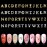 Kalolary 156Pcs Gold Silver 3D Capital Rhinetone Nail Letter English Alphabet Stud Charm DIY Manicure Jewelry Making Crafts Decoration for Women Girls