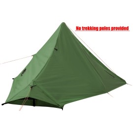 1 Person Trekking Pole Tent for Backpacking - Ultralight Backpacking Tent, Waterproof Hiking Tent for Camping, Lightweight Camping Tent for Scouts, Trekker(NO Trekking Poles)