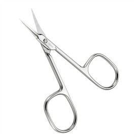 JARVISTAR Small Cuticle Scissors for Nail: Multipurpose Stainless Steel Curved Blade for Women Beauty Grooming Manicure, Pedicure, Fingernail, Toenail, Eyelash, Eyebrow, Dry Skin, 3.66 Inch
