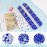 3600pcs Glass Rhinestones 1.8/2/2.4/2.8/3/4mm Flatback Crystal for Nail, Royal Blue Multi Sizes Nail Gems for Nail Art Decoration Manicure with Tweezer and Pickup Pencil