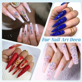 3600pcs Glass Rhinestones 1.8/2/2.4/2.8/3/4mm Flatback Crystal for Nail, Red Multi Sizes Nail Gems for Nail Art Decoration Manicure with Tweezer and Pickup Pencil 3600pcs Glass Rhinestones 1.8/2/2.4/2.8/3/4mm Flatback Crystal for Nail, Red Multi Sizes Nail Gems for Nail Art Decoration Manicure with Tweezer and Pickup Pencil