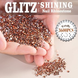 3600pcs Glass Rhinestones 1.8/2/2.4/2.8/3/4mm Flatback Crystal for Nail, Rose Gold Multi Sizes Nail Gems for Nail Art Decoration Manicure with Tweezer and Pickup Pencil 3600pcs Glass Rhinestones 1.8/2/2.4/2.8/3/4mm Flatback Crystal for Nail, Rose Gold Multi Sizes Nail Gems for Nail Art Decoration Manicure with Tweezer and Pickup Pencil