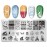 SILPECWEE 6pcs Christmas Nail Stamping Plate Nail Stamp Snowflake Elk Winter Nail Stencils Nail Art Stamping Kit Holiday Manicure Template