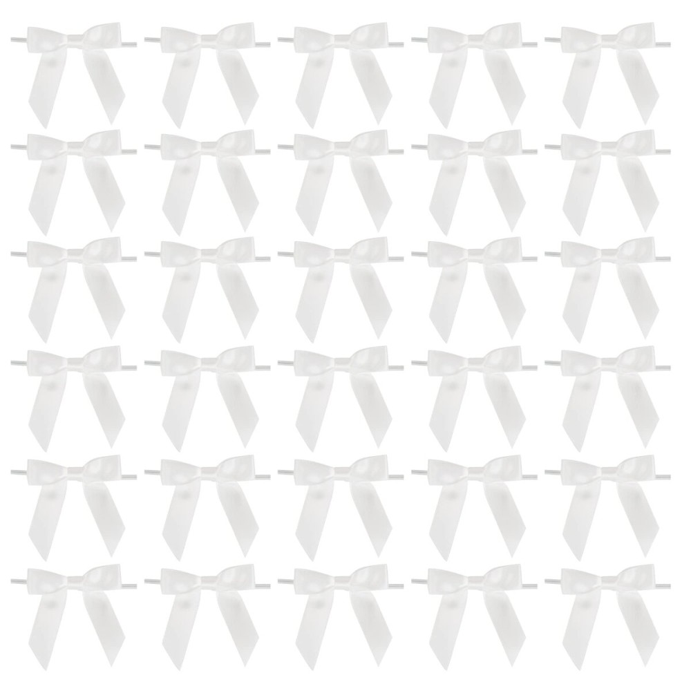 AIMUDI White Bows Bulk 2.5 Christmas Bows Premade Small Bows Pre Tied Mini White Stick On Bows for Wedding Favor Twist Tie Bows for Baby Shower Decorations Bows for Gift Wrapping - 50 Counts AIMUDI White Bows Bulk 2.5 Christmas Bows Premade Small Bows Pre Tied Mini White Stick On Bows for Wedding Favor Twist Tie Bows for Baby Shower Decorations Bows for Gift Wrapping - 50 Counts