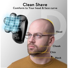 Head Shaver Replacement Heads, Kibiy 6 Blades Replacement Head, Bald Shaver Replacement Head, Replacement Shaver Head, Shaver Heads Replacement (Black) Head Shaver Replacement Heads, Kibiy 6 Blades Replacement Head, Bald Shaver Replacement Head, Replacement Shaver Head, Shaver Heads Replacement (Black)