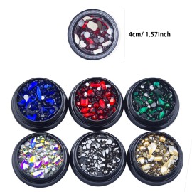 6 Boxes AB Blue Red Green Gold Black Rhinestones for Nails Mixed Colored Multi Shaped Sized Colorful Nail Beads Glass Gems Stones Nail Rhinestones Kit for Nail DIY Crafts Clothes Shoes Jewelry 6 Boxes AB Blue Red Green Gold Black Rhinestones for Nails Mixed Colored Multi Shaped Sized Colorful Nail Beads Glass Gems Stones Nail Rhinestones Kit for Nail DIY Crafts Clothes Shoes Jewelry