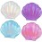 Framendino, 4 Pack Portable Glitter Shell Shape Mirror Foldable Travel Makeup Cute Double-Sided Magnification Small Compact Seashell Mini Handhold for Women