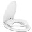 Hibbent Potty Training Toilet Seat, Built-in Magnetic Seat, Lid with Cover, Never Loosen and Slow Close Convertible Toilet Seat for Kids, Adult and Child (White, Elongated)