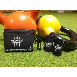 POWER BEAST Thumb Sleeves Protector, No More Tape, Hook Grip, Nubs for Protect Fingers, Prevent Calluses, Blisters, and Tears, Crossfit, Olympic Weightlifting, Powerlifting | Pair + Bag. (S)